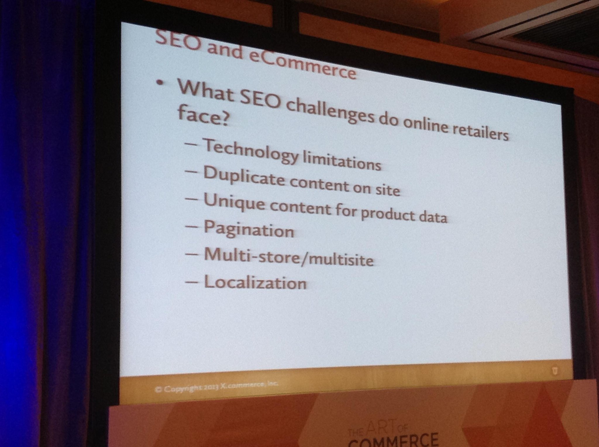 ElenaSaezRodrgu: RT @ignacioriesco: Los retos del #seo en #ecommerce. #magento #magentoimagine http://t.co/GBraRaz0pp