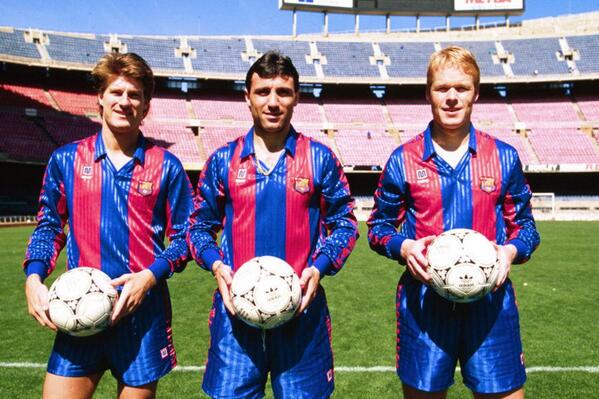 Sergio. on Twitter: "Laudrup, Hristo Stoichkov y Ronald Koeman. Claves en el Dream Team de Cruyff. http://t.co/s7uUHsWr2P"
