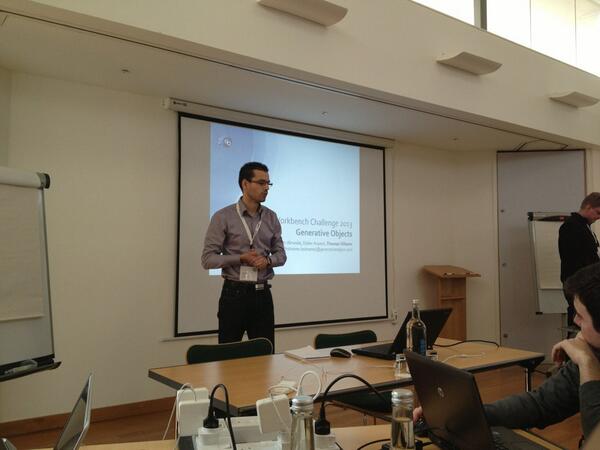 pmolinam's tweet image. Tomas Villaren presenting the Generative Objects solution for #lwc2013