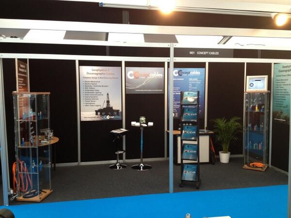 Our spot at Ocean Business. Come visit us on stand W21 and get a free pen!