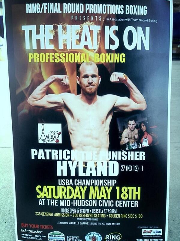 TeamSnookiBoxin's tweet photo. The Heat Is On! May 18th @Pajpunisher    will fight for a USBA Championship at the Poughkeepsie Civic Center. http://t.co/SJKj284BE7