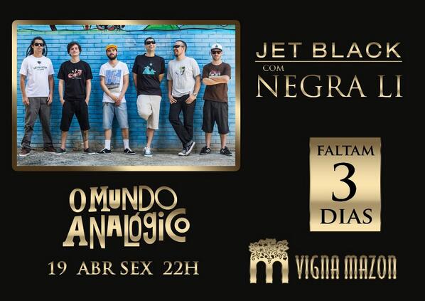 omundoanalogico's tweet photo. Sexta tem @omundoanalogico com @NegraLiOficial na Vigna Mazon em Urussanga! Geral lá! o/ http://t.co/0WHxFfrysp