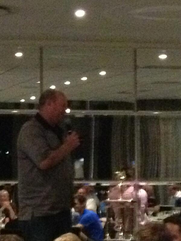 Graeme Joffe speaking at the BAFC golf day