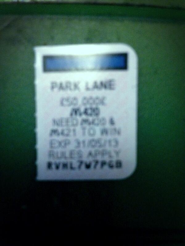 lee_m1989's tweet photo. Someone must have the other half!!? #mcdonaldsmonopoly http://t.co/199QBY3Dj5