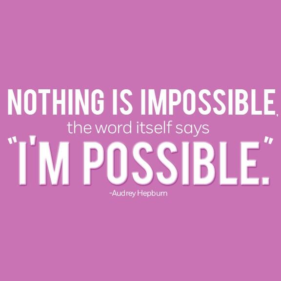 CollegeGradFit's tweet image. If Audrey Hepburn said it, it must be true 💜 #staystrong #possible