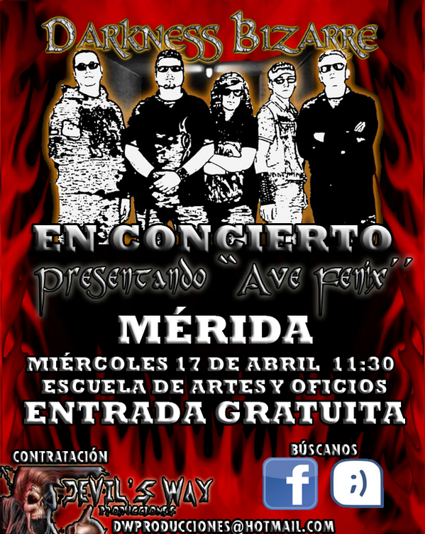 DarknessBizarre's tweet photo. PROXIMA FECHA,PRESENTANDO A LA NUEVA BAJISTA ANA INFERNUS¡¡¡ http://t.co/umyhKEBxBV