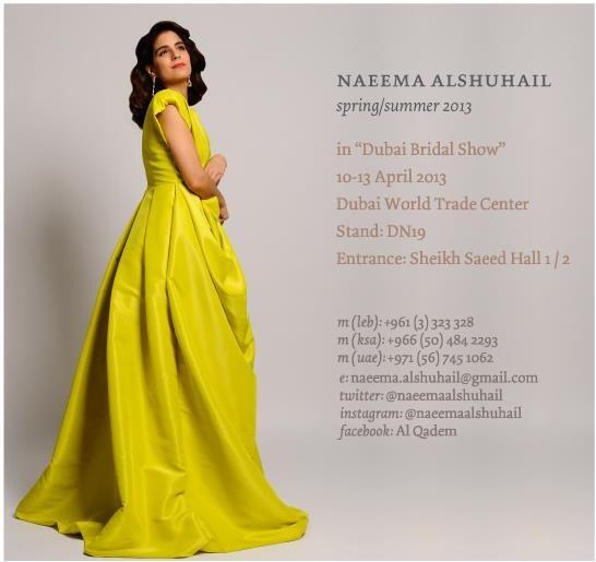 @NaeemaAlShuhail: 1 more day to be in #dubaibridal 10th-13th stand DN19 #dubai #fashion #bride #saudi #dress