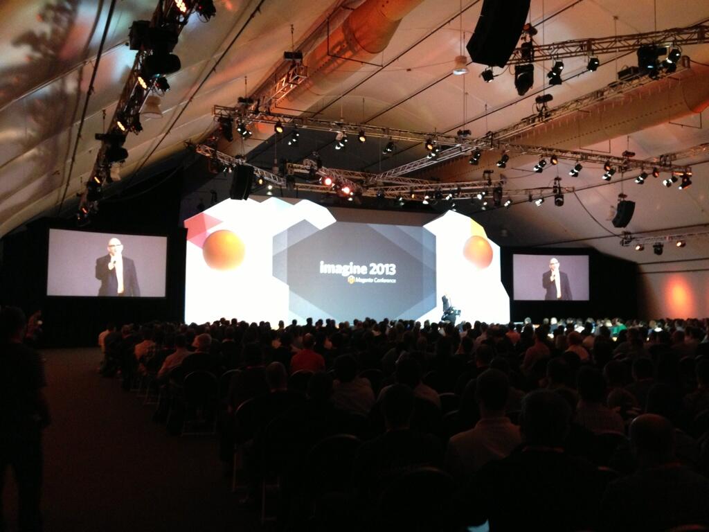 onetreeows: Here we are, the main conference started. #MagentoImagine @magento http://t.co/aYV0Xhm5m4