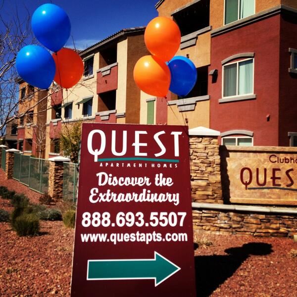QuestApts's tweet photo. Come check us out! Right off the 215 &amp; Stephanie! 210 Quest Park Street, Henderson, NV 89074 🎈🏡✨💙 http://t.co/Qtquj2iJxi