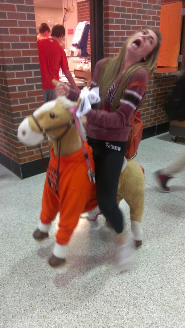 jraybrooks's tweet photo. @Faith_Tyrell really enjoys today's spirit day........ http://t.co/hAEJvD4Qub