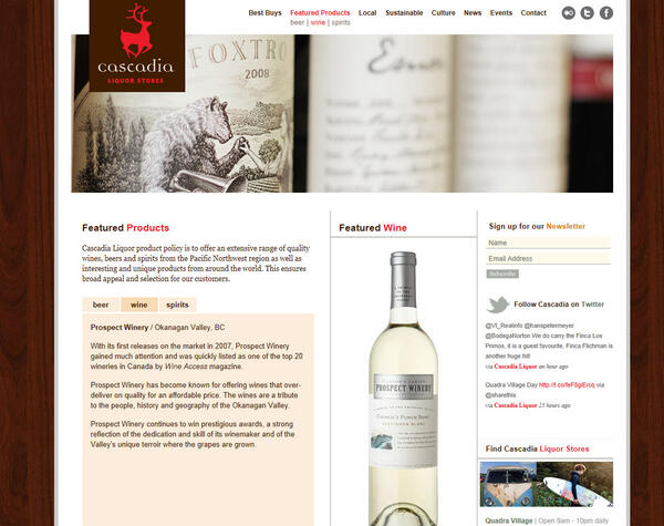 Thx to <a href="/CascadiaLIQ/">Cascadia Liquor</a> for featuring our <a href="/ProspectWinery/">Prospect Winery</a> Ogopogo Lair pinot grigio on your website!