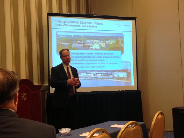 northropgrumman's tweet image. Pat Antkowiak talks commonality, affordability and interoperability from sea to space #SAS13.