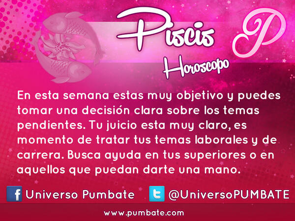 UniversoPUMBATE's tweet photo. HORÓSCOPO DE PISCIS! http://t.co/Xf6hgagOGz