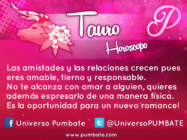 UniversoPUMBATE's tweet photo. HORÓSCOPO DE TAURO! http://t.co/1id1PipSos