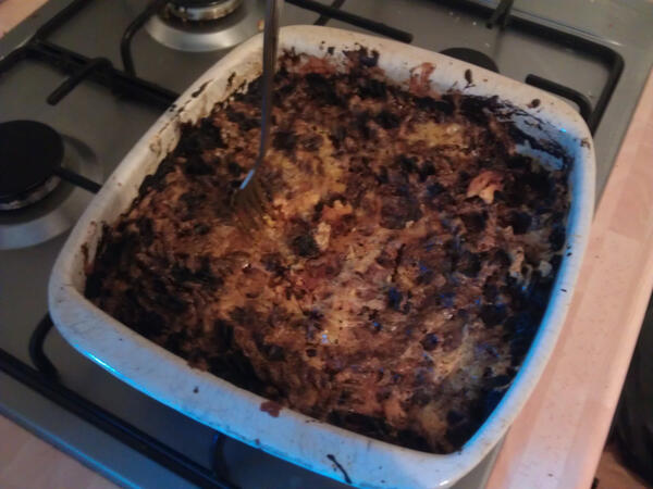 The_Real_Faffer's tweet photo. So I fell asleep with dinner still in the oven again last night. #WhyGodWhy #StillMaybeEdible #DangerToHealth http://t.co/JPeVgucTIB