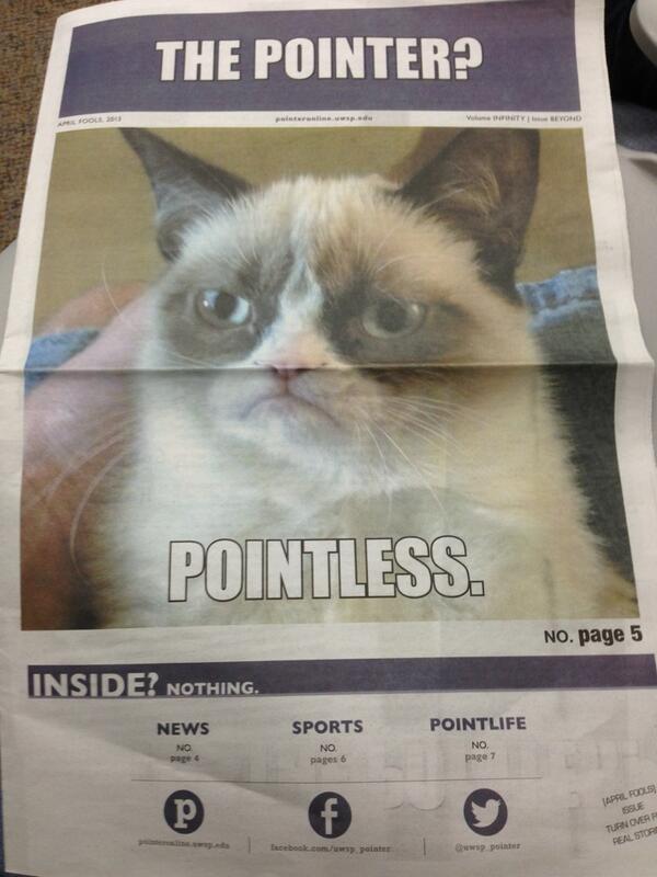 Handyman31's tweet image. You can only wish you&apos;re school paper was this cool... #thepointer