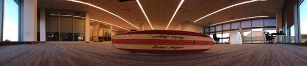 IanUtile's tweet photo. Got to work early &amp; rode my longboard all through our HUGE office. Working @KukuiIT here @SantanaRow  is incredible!! http://t.co/J77WQrSxXJ