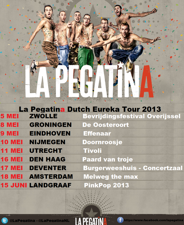 Ons Tourschema voor de maand mei ! #DutchEurekaTour