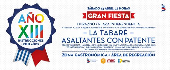 Invitamos a todos a sumarse a los festejos de los 200 Años de las Instrucciones del Año XIII en nuestra Ciudad.