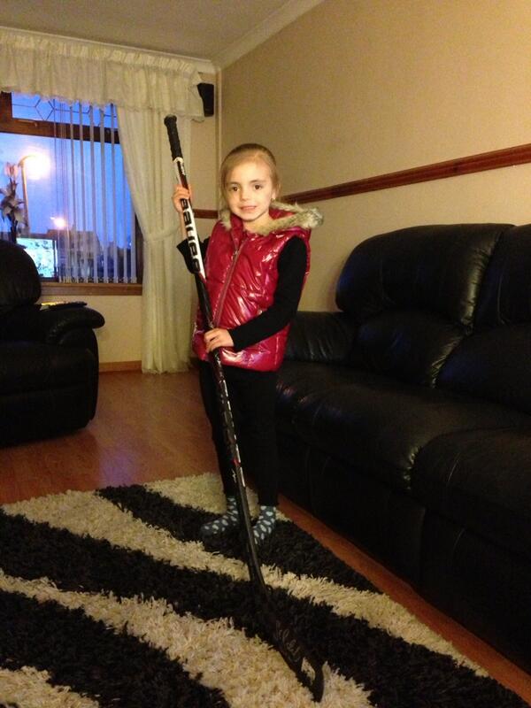 Courtney with her hockey stick from <a href="/steven/">Steven Liu</a> birnstill thank you so much happy little girl tonight