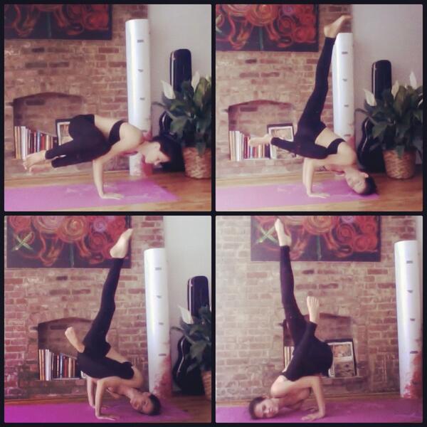 HanaNitsche's tweet image. Don't be afraid of a fall &amp;amp; when U fall, #FallWithGrace #HathaYoga challenge DevaduutaPannaAsana - #FallenAngelPose