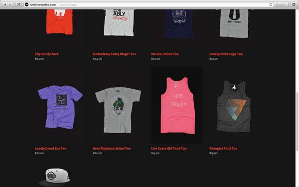 LonelyCrowdCo's tweet photo. THE WEBSITE IS OFFICIALLY UP!!! CHECK IT OUT AND PLACE YOUR ORDERS NOW!! 
http://t.co/FGLwAl6ygr http://t.co/vaiq93sEaY
