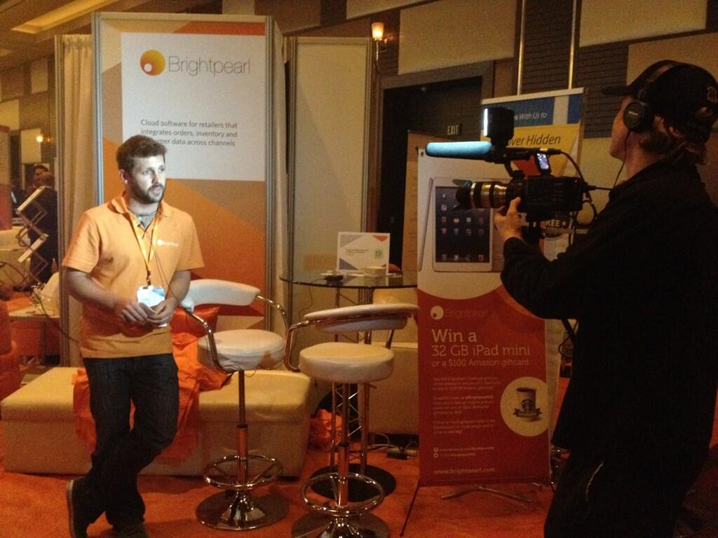BrightpearlHQ: Interviewing our founder @tanner_chris about our participation at #magentoimagine \nWe\