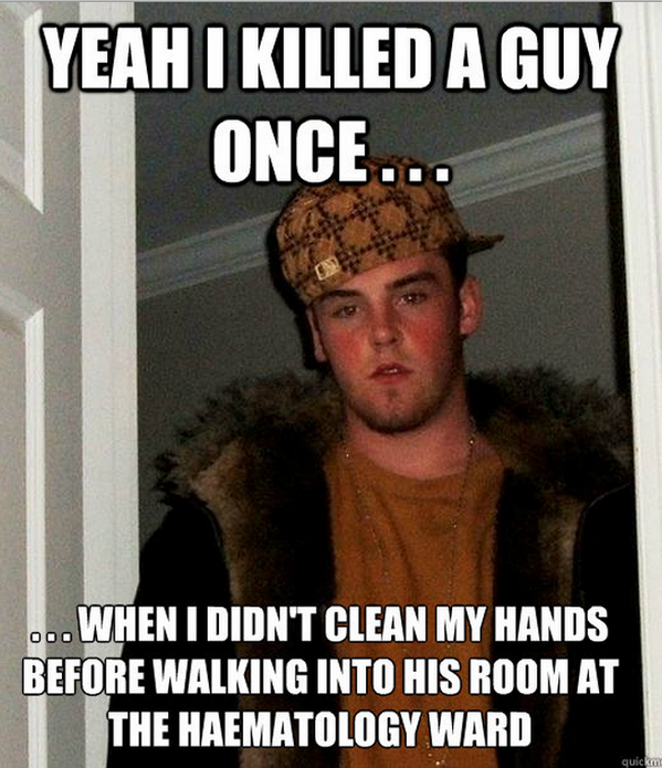CancerTweetment's tweet photo. No one likes this guy #handhygienememes http://t.co/oogoVFaZJy