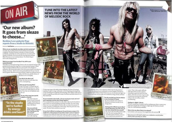PepeReckless's tweet photo. the latest ClassicRockAOR issue has an interview w/yours truly +some rather peculiar pics and 1 song title revealed;) http://t.co/0cRIEI8O38