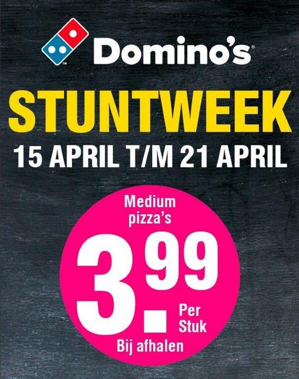 DominosPizzaOH's tweet photo. Volgende week is het weer zover, stuntweek bij Domino's Pizza! Zet het in je agenda! http://t.co/FfWfdkRxVM