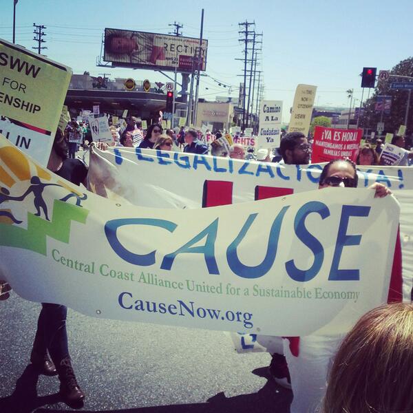 <a href="/CAUSE_NOW/">CAUSE</a> taking over the streets of LA!! Immigration reform now! #A10 #reformnow #timeisnow