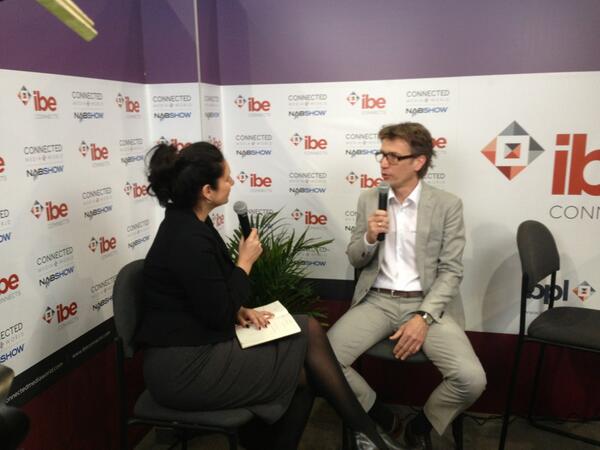 Civolution's tweet image. Our CEO @ADTerpstra being interviewed by IBE at #NAB2013 to talk about #ContentIdentification and #ACR