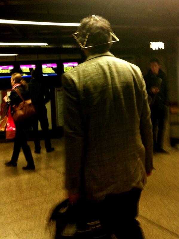 pyramid hat man