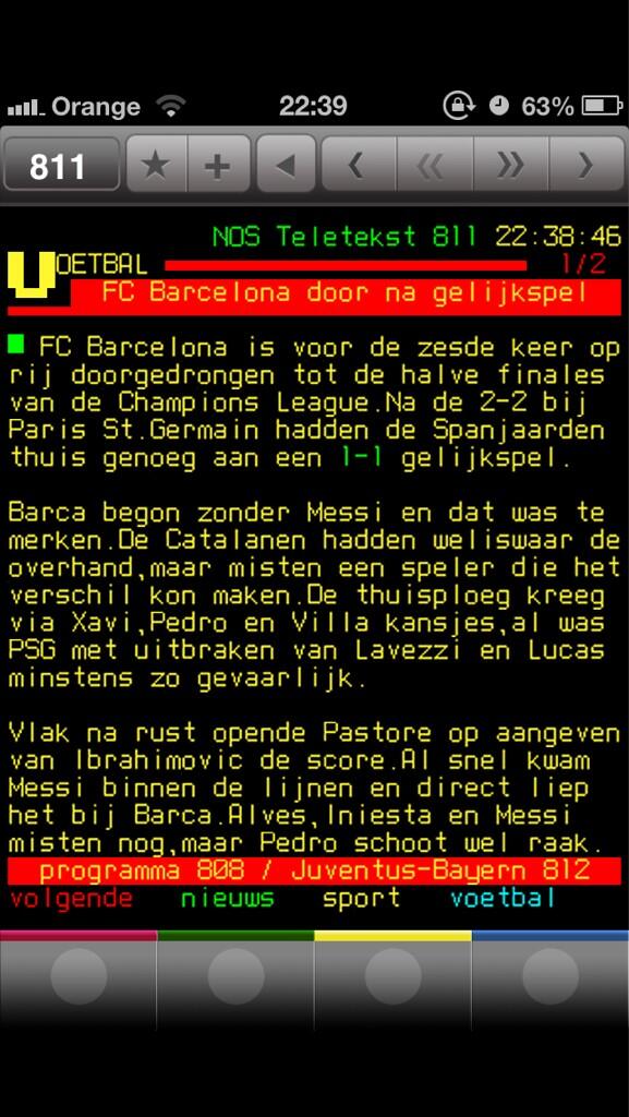bobszon's tweet photo. Zelfs op teletekst, laat de NOS zien een obsessie te hebben voor Messi http://t.co/ScKOwKw8qR