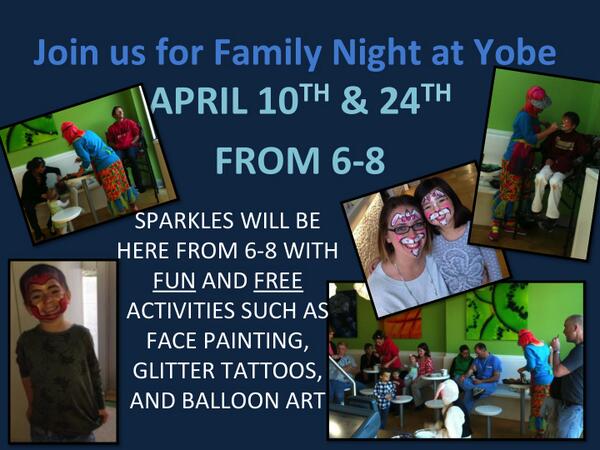 dont miss family night tonight from 6-8!!!