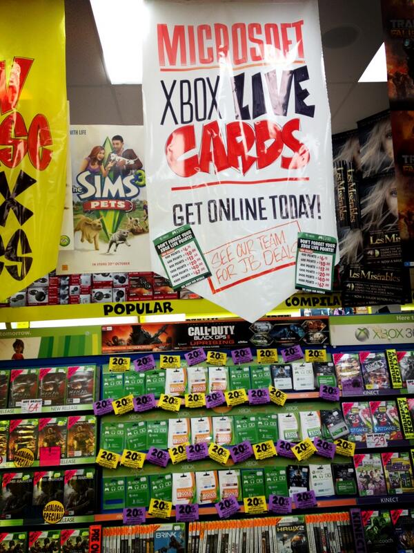LiamF_JBaus's tweet photo. 20% off #XBOX live cards today until the 28th April!! http://t.co/BEk9dsNZEl