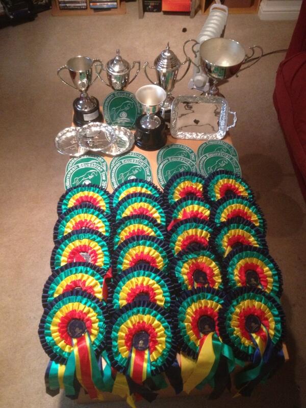 Here's our rosette and trophie haul from a successful trip to spain!🏆