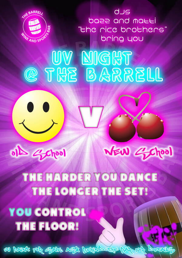 TheBarrell's tweet photo. I can smell it. . . . the weekend's getting closer! Saturday welcomes the return of UV night to The Barrell! #UVnight http://t.co/mHxazJ8HzL