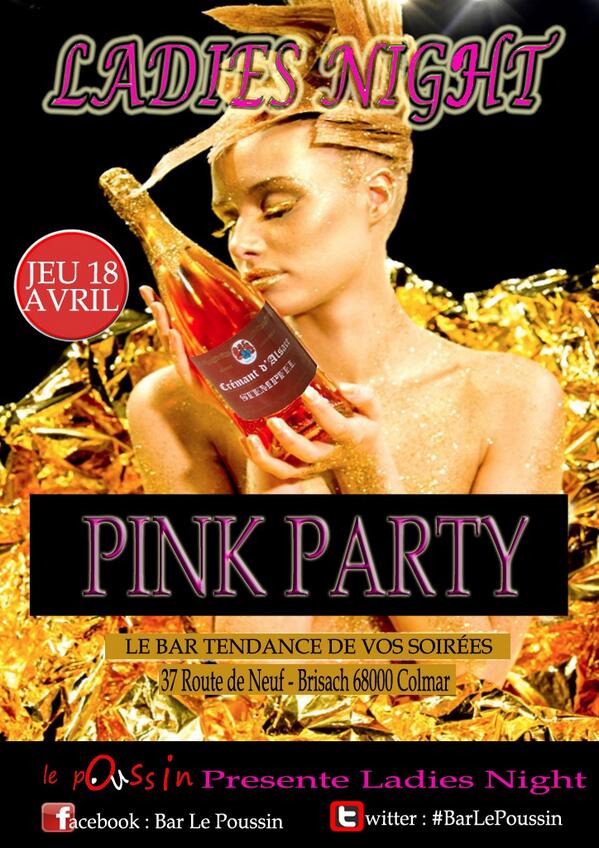 BarLePoussin's tweet photo. - Ladies Night - 21h a 22h Cocktail ( no limit ) pour les Filles. http://t.co/qjveSuMnPC