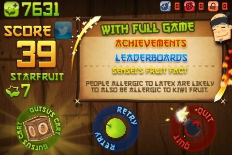 I just sliced 39 fruit in Classic Mode on Fruit Ninja for iPhone!huu bit.ly/NVOMI2