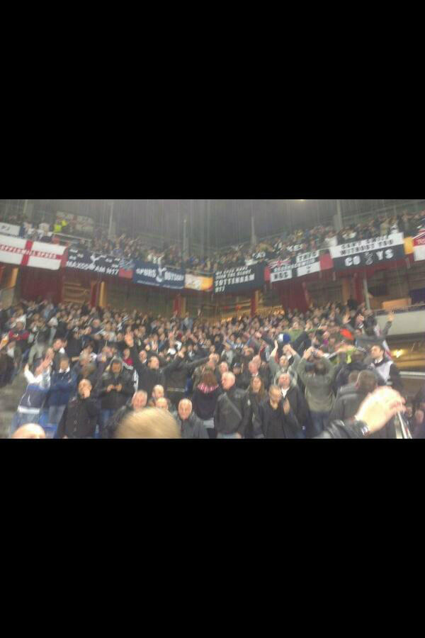 Awaydays23's tweet photo. Tottenham Hotspur at Basel tonight #THFC #COYS #Spures http://t.co/CouVf1LNA5