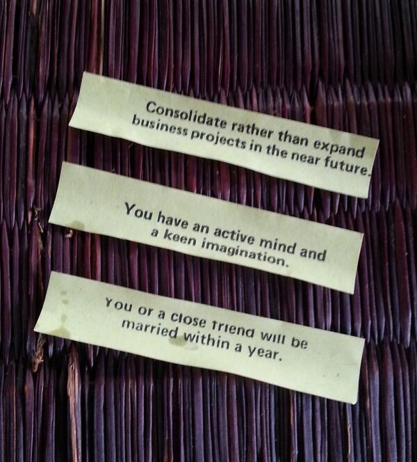 pingjam's tweet image. Fortunes cookies were especially good today