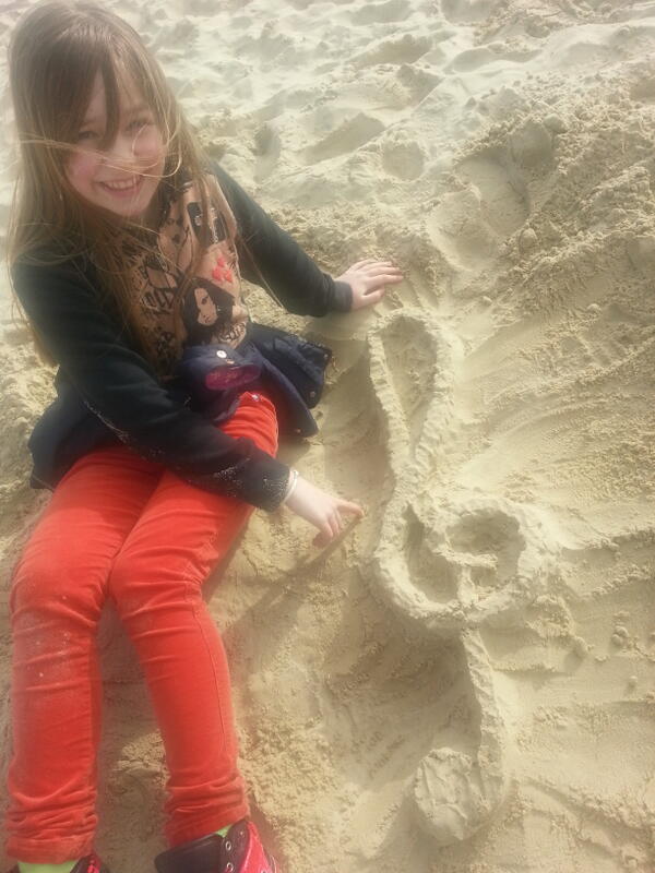 Tried to do some sand sculptures on the beach today.