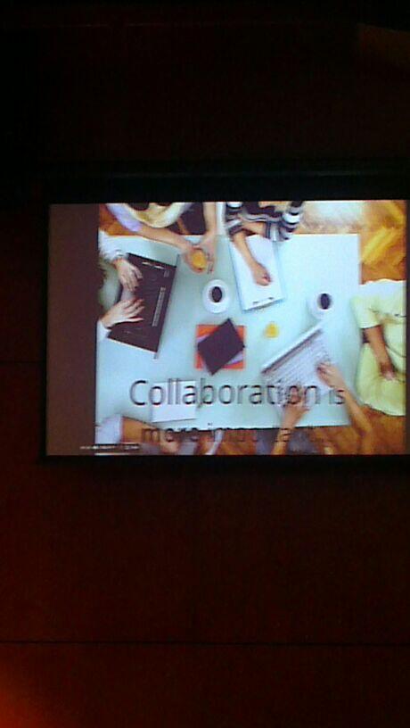 I_teach_ICT's tweet photo. How we learn is not how our students learn. Collaboration is the key. #GAFESUMMIT http://t.co/2FU8AUa5WP