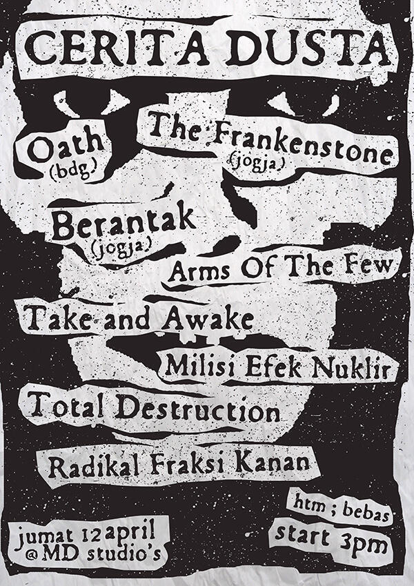 Gigs_Info's tweet photo. Jangan Lupa jam 15.00 - End ' Cerita Dusta ' At MD Musik With : @SludgeOath dan bebrapa band solo dan yk HTM : BEBAS http://t.co/gNrHcC2Cca
