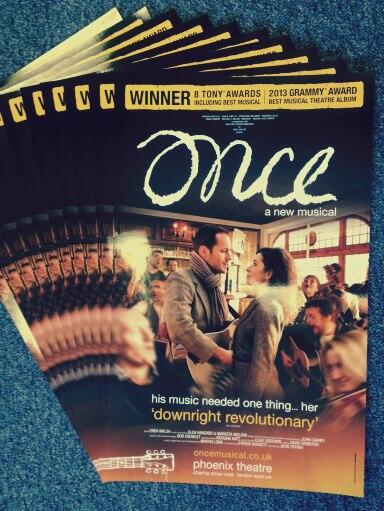 RT to #Win 1 of 10 <a href="/OnceMusicalLDN/">Once Musical (LDN)</a> Posters! Thanks for your support - RT before 11:59pm TONIGHT: