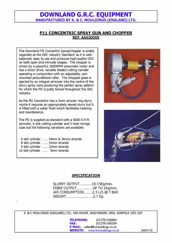 The GRC PII Concentric Spraygun/Chopper.
The industries original 'standard'