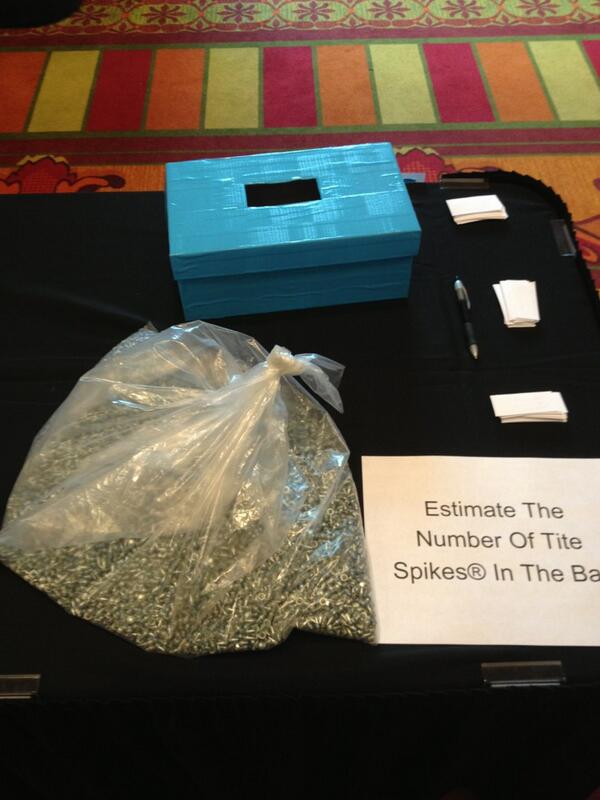 blueinventor's tweet photo. @IntersectNE #intersect13 tweet @blueinventor your guess on the # of spikes in the bag for a $25 giftcard http://t.co/yIxkRo6ZDv