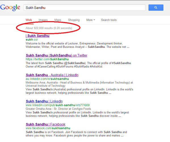 SukhSandhu's tweet photo. 9,22,000 results when you search #SukhSandhu in 0.20 Seconds on @google Join me on @linkedIn &amp; @Facebook as-well. http://t.co/4hBbKPA5em