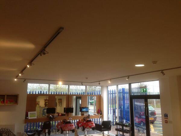 FieldsElec's tweet image. #funkylittlechickens funky LED track lighting installed by us recently